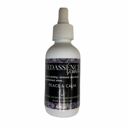 Peace & Calm | Ayurvedic Aromatherapy Hair & Skin Care | Vedassénce - 2 oz Perspective: front