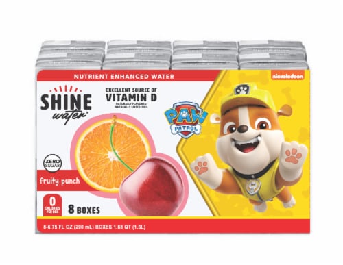 ShineWater® Fruity Punch Nutrient Enhanced Flavored Water Drink Boxes Perspective: front