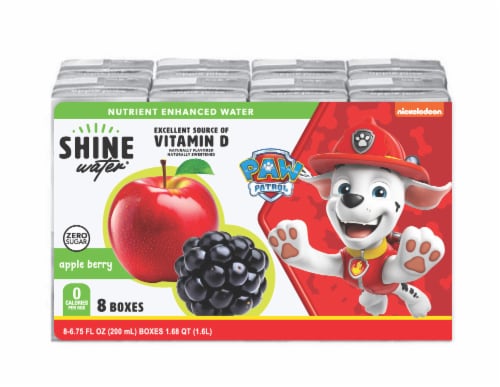 ShineWater® Apple Berry Nutrient Enhanced Flavored Water Drink Boxes Perspective: front