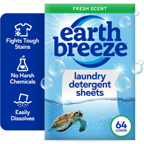 Earth Breeze® Eco Sheets® Fresh Scent Laundry Detergent Sheets Perspective: front