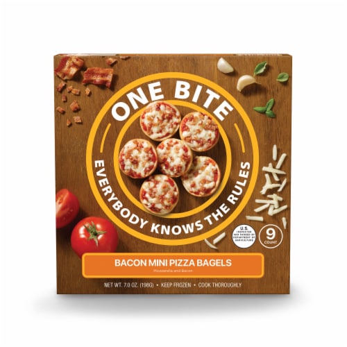 One Bite Bacon Mini Pizza Bagels, 7.02 oz - Kroger
