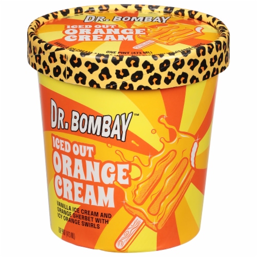 Dr Bombay™ Iced Out Orange Cream Ice Cream Perspective: front