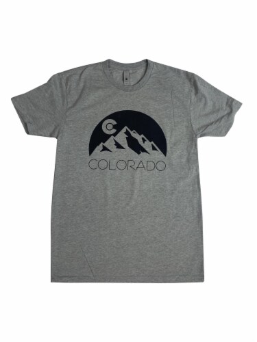 Colorado Limited Mountain Short Sleeve Tee Shirt - Grey Perspective: front