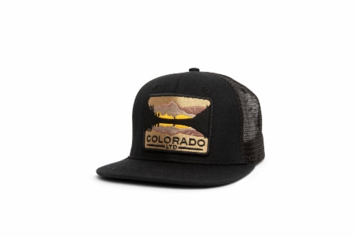 Colorado Clothing Maroon Bells Colorado Baseball Hat - Black Perspective: front