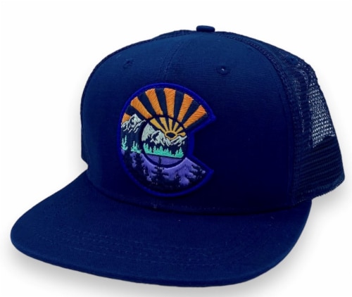 Colorado Clothing Sapphire Range Trucker Hat Perspective: front