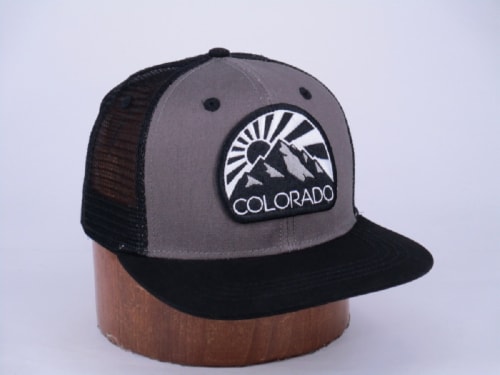Colorado Mountain Graphite Solar Rayz Trucker Perspective: front