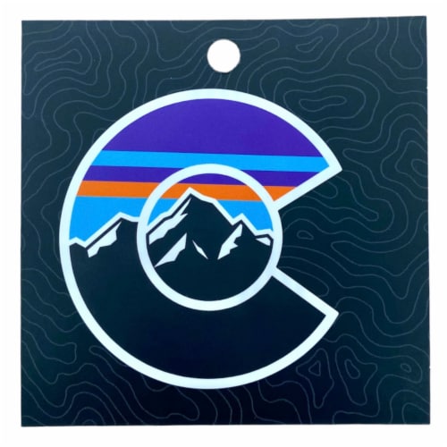 Colorado Mountain Purple Summit Sticker Perspective: front