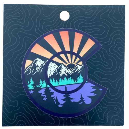Colorado Mountain Black Range Sticker Perspective: front