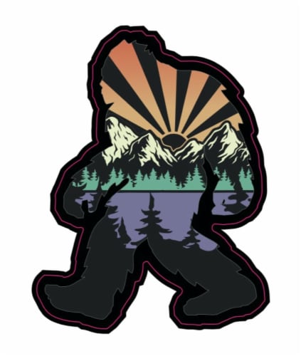 Colorado Mountain Yeti Orange Range Sticker Perspective: front