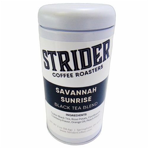 Savannah Sunrise, Black Tea Blend, Loose Leaf Tea, Ceylon Black, 2 oz, Gift Tins Perspective: front