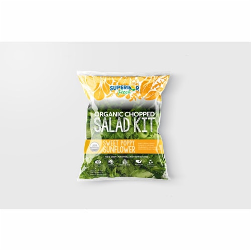 Superior Fresh Organic Chopped Salad Sweet Poppy Sunflower Kit Perspective: front