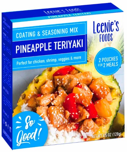 Leenie's Foods Pineapple Teriyaki Coating & Seasoning Mix Perspective: front