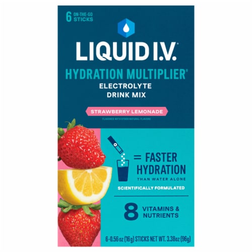 Liquid I.V. Strawberry Lemonade Hydration Multiplier® Drink Mix Perspective: front