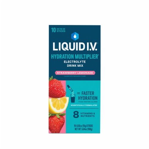 Liquid I.V.® Hydration Multiplier® Drink Mix Packets - Strawberry Lemonade Perspective: front