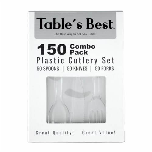 Table's Best™ Plastic Cutlery Set Perspective: front