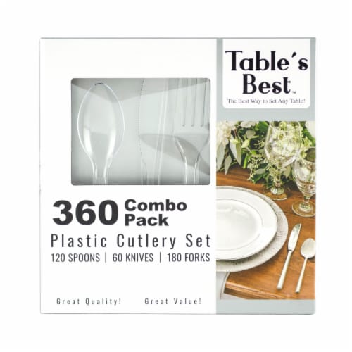 Table's Best Plastic Cutlery Set Perspective: front