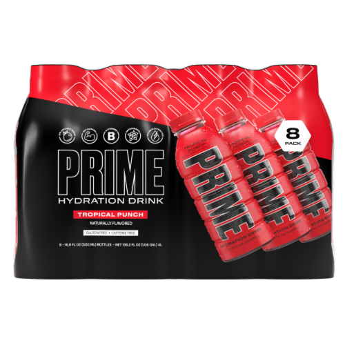 Prime Hydration Tropical Punch Hydration Drinks Perspective: front