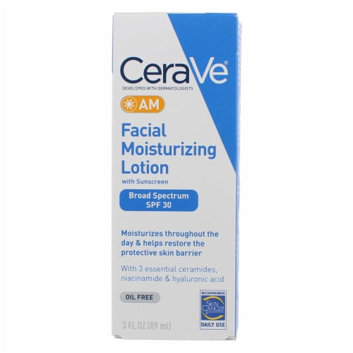 CeraVe AM Oil Free Facial Lotion, SPF 30, 3 fl oz (2 pack) 2 Fred Meyer