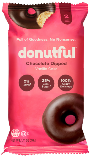 Donutful Chocolate Dipped Mini Donuts Perspective: front