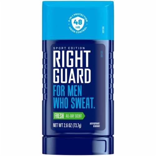 Right Guard Sport Edition Fresh All-Day Scent Men's Invisible Antiperspirant Deodorant Stick Perspective: front