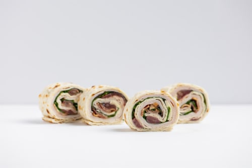 Boar's Head Turkey Club Pinwheel Sandwiches Perspective: front