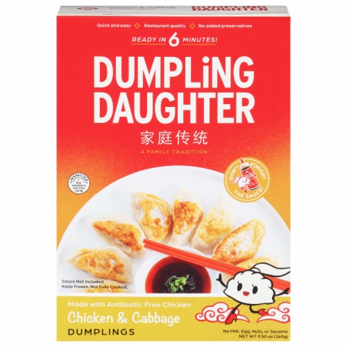 Dumpling Daughter Chicken & Cabbage Frozen Dumplings Perspective: front