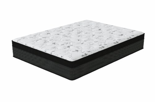 King Size Elmwood Euro Pillow Top Hybrid Mattress Perspective: front