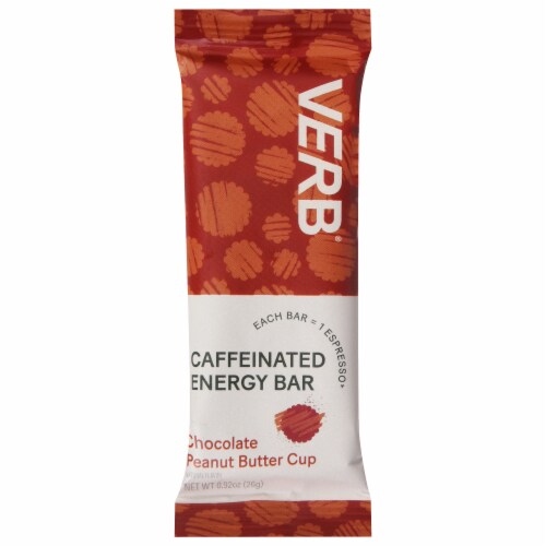 Verb® Chocolate Peanut Butter Cup Caffenated Energy Bar Perspective: front