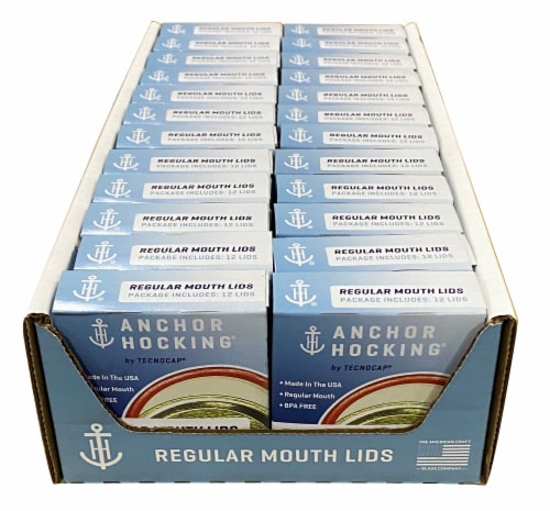 Anchor Hocking® Regular Mouth Canning Jar Lids Perspective: front