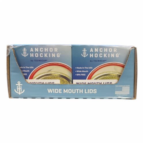Anchor Hocking® Wide Mouth Canning Jar Lids Perspective: front