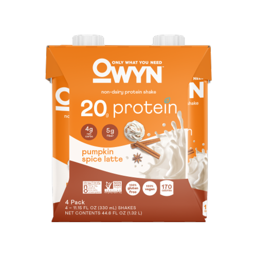 OWYN™ Pumpkin Spice Latte Non Dairy Protein Shake Perspective: front
