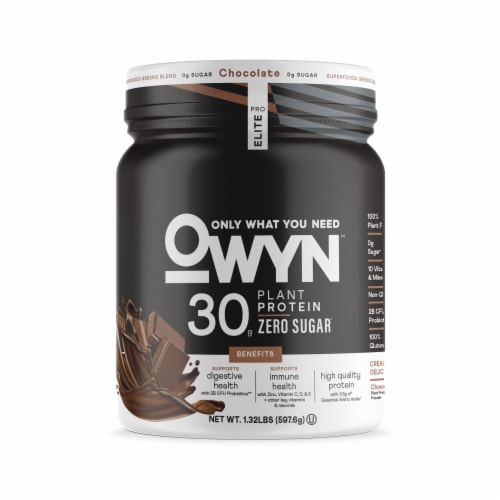 Owyn™ Elite Chocolate Plant Protein Powder Perspective: front