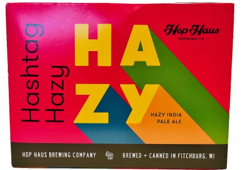 Hop Haus Brewing Hazy India Pale Ale 12 Pack Perspective: front