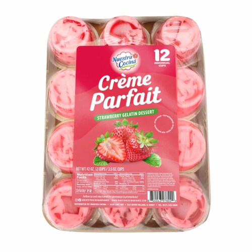 Nuestra Cocina Strawberry Gelatin Parfait Perspective: front