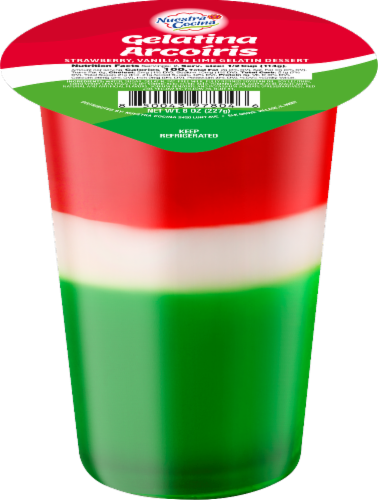 Nuestra Cocina Strawberry Vanilla & Lime Rainbow Gelatin Dessert Perspective: front