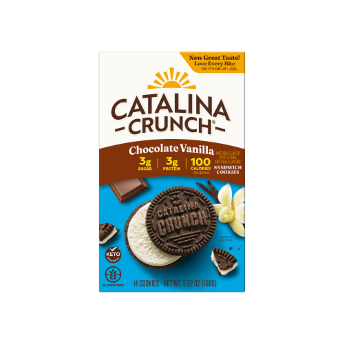 Catalina Crunch® Chocolate Vanilla Cookies Perspective: front