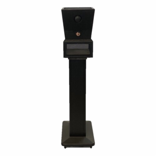 25 Inch Modern Indoor Black Speaker Stand for large & Small Speakers Perspective: front