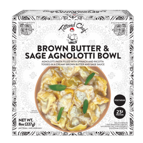 Tattooed Chef™ Brown Butter & Sage Agnolotti Bowl Perspective: front