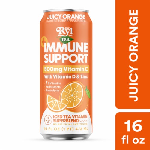 Ryl Juicy Orange Immune Support Iced Tea Perspective: front