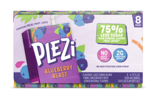 Plezi Kids Hydration Blueberry Blast Flavored Drink Perspective: front
