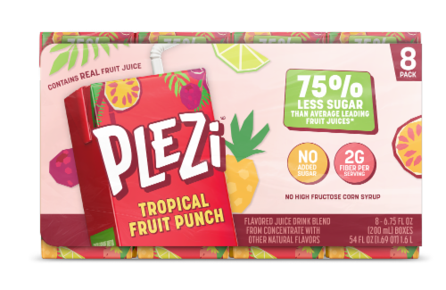 Plezi Kids Hydration Tropical Punch Flavored Drink Perspective: front