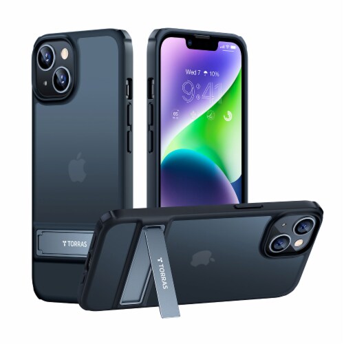 TORRAS-UPRO Matte Series Phone Case-iPhone 14 Plus-Black Perspective: front