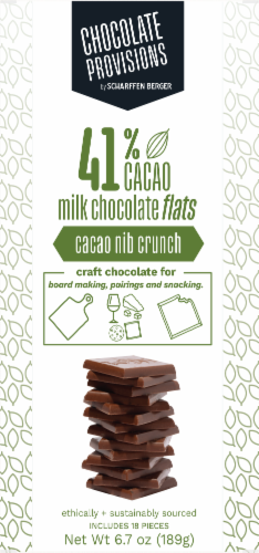 Schariffen Berger Chocolate Provisions 41% Milk Chocolate with Cicao Nibs Crunch Perspective: front