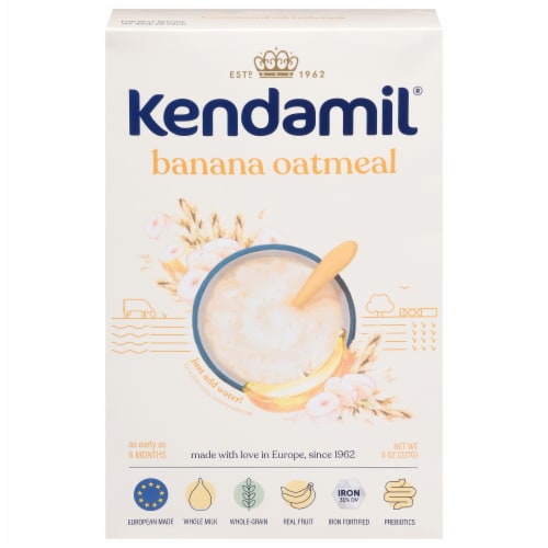 Kendamil® Banana Creamy Oatmeal Cereal Perspective: front