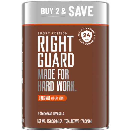Right Guard Men's Deodorant Aresol Can Sport 2-Pack Perspective: front