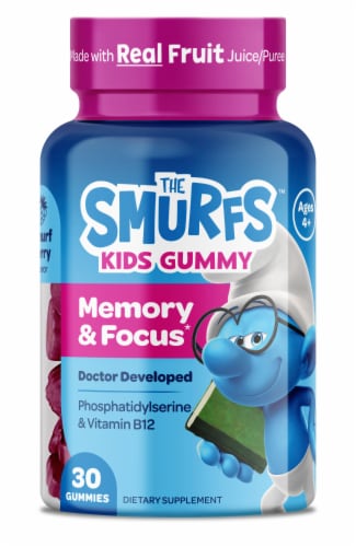 The Smurfs™ Memory & Focus Kids Gummies Perspective: front