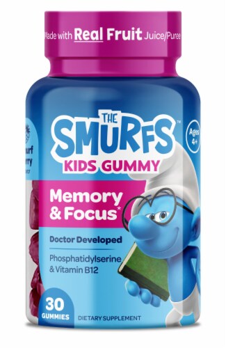 The Smurfs™ Memory & Focus Kids Gummies Perspective: front