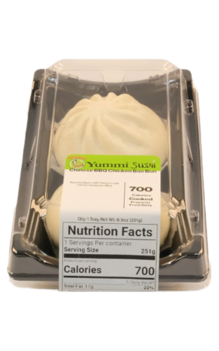 Kroger® Yummi Sushi Heat & Eat BBQ Chicken Pork Bao Bun Perspective: front
