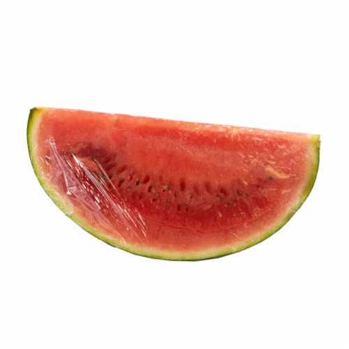 Fresh Cut Seedless Watermelon Quarter Perspective: front