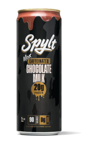 Spylt Max Caffeinated Chocolate Milk Can Perspective: front